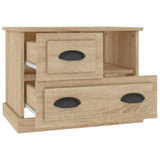 Bedside Cabinet Sonoma Oak 60x39x45 cm - Rear View