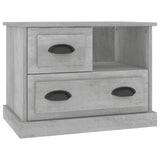Bedside Cabinet Concrete Grey 60x39x45 cm - Front View