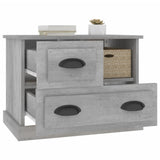 Bedside Cabinet Concrete Grey 60x39x45 cm - 45-Degree Angle
