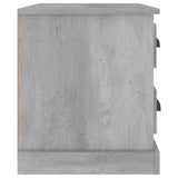 Bedside Cabinet Concrete Grey 60x39x45 cm - Low Angle