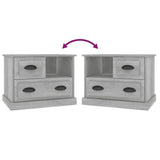Bedside Cabinet Concrete Grey 60x39x45 cm - Extra Image