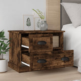 Bedside Cabinet Smoked Oak 60x39x45 cm - Side View
