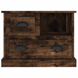 Bedside Cabinet Smoked Oak 60x39x45 cm - Close-Up Angle