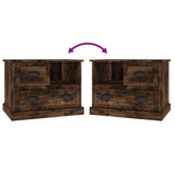 Bedside Cabinet Smoked Oak 60x39x45 cm - Extra Image