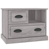 Bedside Cabinet Grey Sonoma 60x39x45 cm - Front View