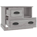 Bedside Cabinet Grey Sonoma 60x39x45 cm - Rear View
