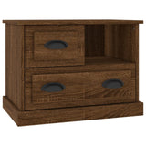 Bedside Cabinet Brown Oak 60x39x45 cm - Front View