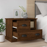 Bedside Cabinet Brown Oak 60x39x45 cm - Side View