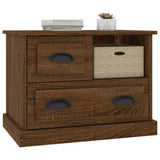 Bedside Cabinet Brown Oak 60x39x45 cm - Top-Down View