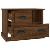 Bedside Cabinet Brown Oak 60x39x45 cm - Rear View