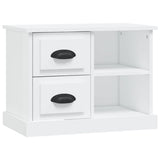 Bedside Cabinet White 60x35.5x45 cm - Front View