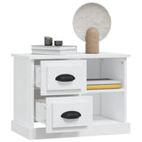 Bedside Cabinet White 60x35.5x45 cm - 45-Degree Angle
