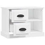 Bedside Cabinet White 60x35.5x45 cm