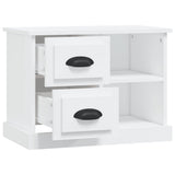 Bedside Cabinet White 60x35.5x45 cm - Rear View