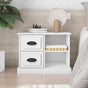 Bedside Cabinet White 60x35.5x45 cm