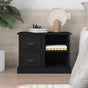 Bedside Cabinet Black 60x35.5x45 cm
