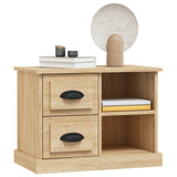 Bedside Cabinet Sonoma Oak 60x35.5x45 cm - Top-Down View