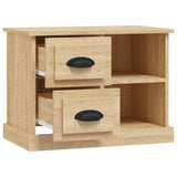Bedside Cabinet Sonoma Oak 60x35.5x45 cm - Rear View