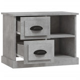 Bedside Cabinet Concrete Grey 60x35.5x45 cm - Rear View