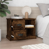 Bedside Cabinet Smoked Oak 60x35.5x45 cm - Side View