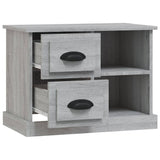 Bedside Cabinet Grey Sonoma 60x35.5x45 cm - Rear View