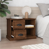 Bedside Cabinet Brown Oak 60x35.5x45 cm - Side View