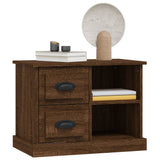Bedside Cabinet Brown Oak 60x35.5x45 cm - Top-Down View