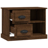 Bedside Cabinet Brown Oak 60x35.5x45 cm - Rear View