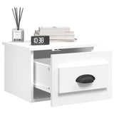 Wall-mounted Bedside Cabinet White 41.5x36x28cm - Top-Down View