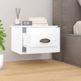 Wall-mounted Bedside Cabinets 2 pcs White 41.5x36x28cm - Side View