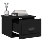 Wall-mounted Bedside Cabinet Black 41.5x36x28cm - Top-Down View