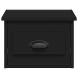 Wall-mounted Bedside Cabinet Black 41.5x36x28cm - Rear View