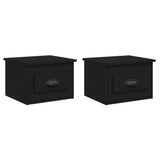 Wall-mounted Bedside Cabinets 2 pcs Black 41.5x36x28cm