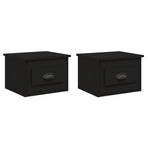 Wall-mounted Bedside Cabinets 2 pcs Black 41.5x36x28cm