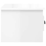 Wall-mounted Bedside Cabinets 2 pcs High Gloss White 41.5x36x28cm - Low Angle