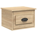 Wall-mounted Bedside Cabinet Sonoma Oak 41.5x36x28cm - Front View