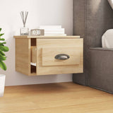 Wall-mounted Bedside Cabinet Sonoma Oak 41.5x36x28cm - Side View