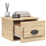 Wall-mounted Bedside Cabinet Sonoma Oak 41.5x36x28cm - Top-Down View
