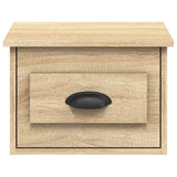 Wall-mounted Bedside Cabinet Sonoma Oak 41.5x36x28cm - Rear View