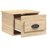 Wall-mounted Bedside Cabinets 2 pcs Sonoma Oak 41.5x36x28cm - Rear View