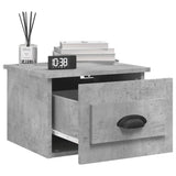 Wall-mounted Bedside Cabinet Concrete Grey 41.5x36x28cm - Top-Down View