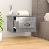 Wall-mounted Bedside Cabinets 2 pcs Concrete Grey 41.5x36x28cm - Side View
