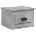 Wall-mounted Bedside Cabinets 2 pcs Concrete Grey 41.5x36x28cm