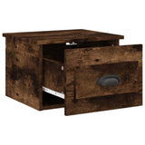 Wall-mounted Bedside Cabinet Smoked Oak 41.5x36x28cm - 45-Degree Angle