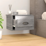 Wall-mounted Bedside Cabinet Grey Sonoma 41.5x36x28cm - Side View