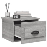 Wall-mounted Bedside Cabinet Grey Sonoma 41.5x36x28cm - Top-Down View