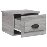 Wall-mounted Bedside Cabinet Grey Sonoma 41.5x36x28cm - 45-Degree Angle