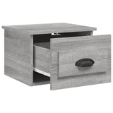Wall-mounted Bedside Cabinets 2 pcs Grey Sonoma 41.5x36x28cm - Rear View