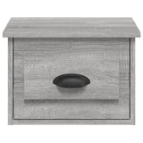 Wall-mounted Bedside Cabinets 2 pcs Grey Sonoma 41.5x36x28cm - Close-Up Angle