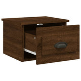 Wall-mounted Bedside Cabinet Brown Oak 41.5x36x28cm - 45-Degree Angle
